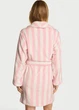 Халат Victoria's Secret Short Cozy Plush Robe у рожеву смужку розмір М-L - изображение 2