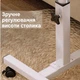 Передвижной компьютерный столик на колесах с двойной столешницей для ноутбука журнальный приставной стол с регулировкой высоты 60х40см Белый мрамор (CH101) - изображение 7