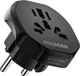 Адаптер для розетки ESSAGER Global Universal Adapter EU Male to World Female Black (ECTZH-YCB01-Z) - изображение 1
