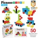 Конструктор магнитный BUILDING CUBES PMC50/23645 PICASSO TILES, 50 деталей, в коробке - изображение 7