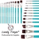 Набор синтетических кистей Lonely Finger для аквагрима и росписи, 12 шт (face painting) - изображение 6