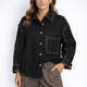 Женская джинсовая рубашка oversize KAPTSOVA MKKS060237 - Oversize 42/52, Чорний - изображение 1