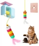 Інтерактивна іграшка для котів Pet Toy Ball 1490 з автоматичним рухом на присосці безшумний мотор та USB зарядка - зображення 6