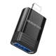 Адаптер-перехідник OTG Borofone BV18 Lightning male to USB-A female (чорний) - изображение 3