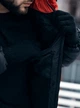 Куртка зимняя мужская Frost теплая на флисе с отстегивающимся капюшоном влагозащитная с карманами чёрно-красная/M - изображение 4