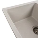 Гранитная мойка для кухни Valeso Zirkone 620x500 накладная, прямоугольная, матовая белая в точку (SP000047421) - изображение 2