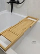 Полка-столик на ванну раздвижная бамбуковая - изображение 5