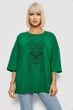 Футболка женская с принтом темно-зеленый 244R3008 AGER 4XL - изображение 1