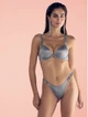 Комплект білизни Victoria’s Secret Scattered Shine Strap Lightly Lined Low-Cut Demi Bra Set Asteroid Grey (Бюстгальтер +Трусики бразильяни)Сірий 34D-M - изображение 2