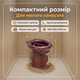 Унитаз горизонтальный «Пеньок» 47х35х37см выпуск 11см для дома дачи коттеджа компакт керамический напольный - изображение 6