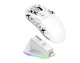 Сверхлегкая геймерская мышка Attack Shark X11 Белая (Bluetooth / 2.4G / Type-C) с RGB+ Грипсы - изображение 1