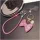 Брелок Swarovski Heart Black аксессуар для телефона стильное украшение с кристаллами для девушек и женщин - изображение 16