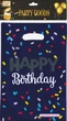 Набор праздничных подарочных пакетов «Happy Birthday» полиэтилен-фольга 10 шт 16х24 см Синий (S-2012) - изображение 1