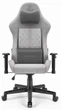 Кресло геймерское тканевое Hell's HC-1006 Grey-Black — магнитная подушка, до 120 кг. - изображение 2