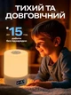 Ночник с часами на аккумуляторе настольный светильник детский беспроводной аккумуляторный Hausland светодиодный фонарь настольная лампа в спальню для чтения с пультом ДК белый (02920001) - изображение 9