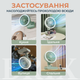 Вентилятор Зелений 3400 mAh 5W з пультом ДК LED-підсвіткою та автоповоротом - зображення 4