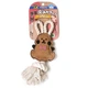 Игрушка для собак DoggyMan Leather Rabbit With Rope, 23 см - изображение 2
