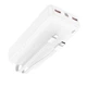 Зовнішній акумулятор Powerbank BOROFONE BJ57A із швидкою зарядкою 22.5 Вт 20000 мАг та вбудованим кабелем Type-C/Lightning Білий - зображення 3