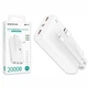 Зовнішній акумулятор Powerbank BOROFONE BJ57A із швидкою зарядкою 22.5 Вт 20000 мАг та вбудованим кабелем Type-C/Lightning Білий - зображення 6