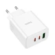 Мережевий зарядний пристрій адаптер зі швидкою зарядкою HOCO C126A Pure 1USB/2Type-C 40Вт PD2.0/QC3.0/FCP/AFC - зображення 4