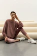 Жіночий велюровий костюм в рубчик Seventeen L-XL Рожевий (2000000183084) - зображення 4