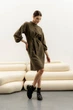 Жіноча замшева сукня Seventeen XXL-3XL Хакі (2000000183275) - зображення 8