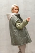 Жіноча куртка-жилет оверсайз Seventeen XXL-3XL Оливковий (2000000182346) - зображення 8