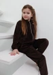 Детский велюровый костюм р.152 коричневый - изображение 1