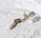 Сережки асимметричные с жемчужинами Золотой Белый (2135) - изображение 4