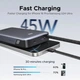 Батарея универсальная Ugreen 20000mAh 45W with Built-in Cable (PB536 55988B) - изображение 4