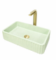 Умивальник накладний VBI FLORENTIA LIGHT GREEN MATT 49×30×11 см, зелений, зі штучного каменю, прямокутний - зображення 1