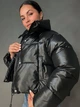 Куртка женская Lady Yep 30083 пуффер короткая глянцевая L черная - изображение 4