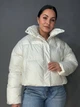 Куртка женская Lady Yep 30083 пуффер короткая глянцевая L молочная - изображение 6