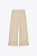 Напівпрозорі жаті штани широкого крою Zara 3897/206 S Бежеві (03897206746S) - изображение 6