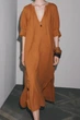 Сукня-туніка з льону zw collection Zara 8192/175 XS Помаранчевий (08192175745XS) - изображение 1
