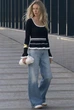Комбінований светр в рубчик Zara 4770/461 S Чорна (04770461084S) - изображение 2