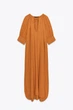 Сукня-туніка з льону zw collection Zara 8192/175 XS Помаранчевий (08192175745XS) - изображение 5