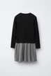 Комбінована сукня в рубчик з картатою спідницею Zara 165/764/ 146см Чорна (0165764070148) - изображение 2