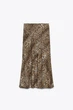 Довга спідниця zw collection Zara 2548/042 S Леопард (02548042051S) - изображение 8