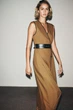 Лляна сукня-міді з поясом Zara 8651/379 S Коричнева (08651379745S) - зображення 8