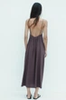 Легка сукня міді з вирізом з рюшами Zara 2180/21 XS Фіолетова (0 2180210611XS) - зображення 4