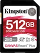 Карта памяти Kingston Canvas React Plus 512GB SDXC UHS-II U3 V60 Class 10 (SDR2V6/512GB) - изображение 1