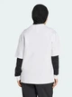 Футболка хлопковая оверсайз длинная женская Adidas Originals Adicolor Spacer Oversized Trefoil JV7226 XS Белая (4068808270809) - изображение 6