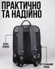Кожаный мужской рюкзак 30х41х12, наплечник повседневный для ноутбука, черный - изображение 2