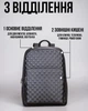 Кожаный мужской рюкзак 30х41х12, наплечник повседневный для ноутбука, черный - изображение 3