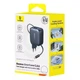 Зарядне мережеве Baseus E0121E00 EnerCore CJ11 Fast Charger 2хType-C 67W + вбудований кабель Type-C 0.8М Чорний - изображение 2