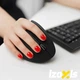 Беспроводная эргономичная вертикальная мышь IZOXIS 26628 , 6 кнопок, USB 2.4 ГГц, 800/1000/1200 DPI, черная - изображение 3
