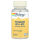 Витамин D3 и К2 SOLARAY, Vitamin D3 + K2, без сои, 60 капсул - изображение 1