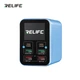 Швидкий зарядний пристрій RELIFE Q4 / 2xUSB QC / 2xType-C PD / TFT дисплей / 72W Max / Blue - зображення 8