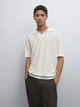Поло чоловіче Massimo Dutti knit cotton L кремовий - зображення 1